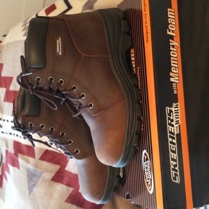 SKECHERS steel toe Memory Foam boots